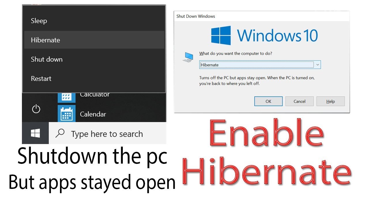 Hibernate, Shut Down, Or Put Your PC To Sleep - How To Enable Hibernate ...