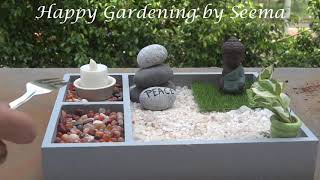 How to make zen garden | Miniature zen garden DIY | How to make indoor mini zen garden | Peaceful