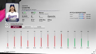 【MLBTheShow24Stats/メジャーリーグ選手能力】Rangers 59 Andrew Chafin レンジャーズ アンドリュー・チェフィン選手