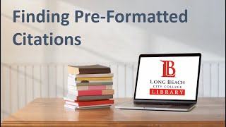 Finding Pre-Formatted Citations