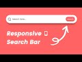 Responsive Search Bar Using HTML and CSS