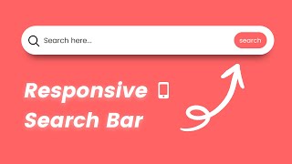 Responsive Search Bar Using HTML and CSS