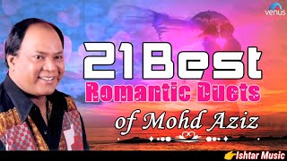 21 Best Romantic Duets || Mohd Aziz Hit Songs || Best Bollywood Romantic Songs || Best Hindi Songs..