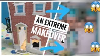 An extreme makeover | dollhouse makeover |Panther pink
