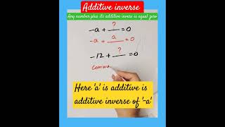 How to find additive inverse #maths #ytshorts #learning