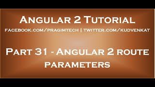 Angular 2 route parameters