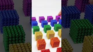 Best 10,000 Magnet Art - Build Rainbow Magnetic Balls #shorts