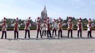 開園直後のTDLバンド　ディズニーランド　2015.7.13 　Tokyo Disneyland Band