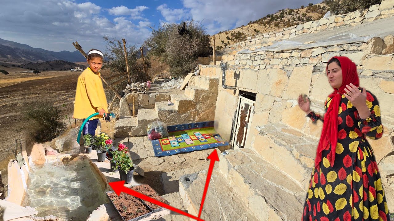 Washing The Magic Cave Nomadic Lady And Miraculous Water Spring Youtube