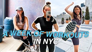 A WEEK OF WORKOUT CLASSES IN NEW YORK CITY | workout with me vlog!