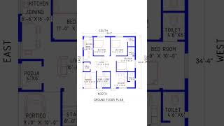 35x35 house plan #homedesign #housedesign #architecture #shorts #architecture