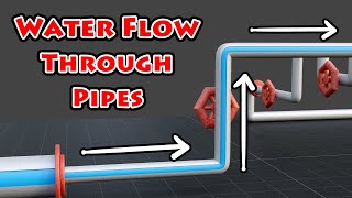 Movement Of Fluid Through A Pipe System | Pipes & Valves | Easy Tutorial In Blender