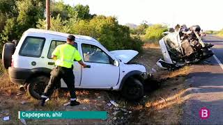 Tres ferits en un accident de trànsit a la carretera que uneix Capdepera amb Artà