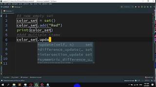 How to add members in a set in Python