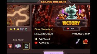 Kingdom Rush Vengeance - Impossible Iron Challenge - Golden Brewery