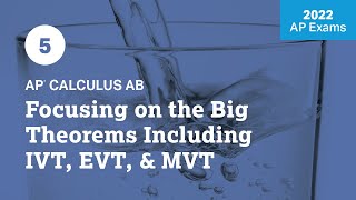 2022 Live Review 5 | AP Calculus AB | Focusing on the Big Theorems Including IVT, EVT, & MVT