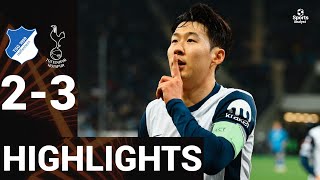 손흥민 더블골 | 호펜하임 vs 토트넘 2-3 하이라이트 | UEFA 유로파리그 2024-25