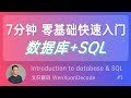 #1【数据库SQL入门教程】7分钟零基础快速入门数据库SQL - 什么是SQL?  | What is Database & SQL?