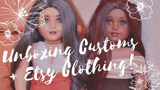 Unboxing 2 Custom American Girl Dolls from @juniperilly!! + Etsy Clothing Haul!