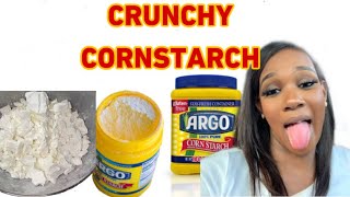 Making Crunchy Cornstarch for beginners #crunchycornstarch #cornstarchchunks