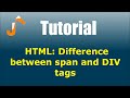 HTML: Difference between span and DIV tags