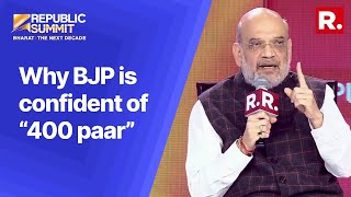 Will NDA Get 400 Seats In Elections? Union Home Minister Amit Shah Answers | Republic Summit 2024