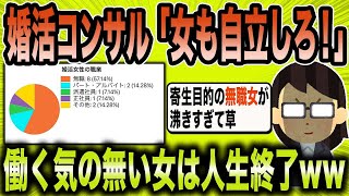 【2ch面白いスレ】婚活市場は寄生目的の無職女が溢れかえっている模様ww【ゆっくり解説】