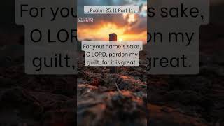 "Seeking Forgiveness: The Promise of Psalm 25:11"
