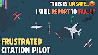 FRUSTRATED Citation Pilot Ensures his OWN SAFETY! Vectors other pilots #atc