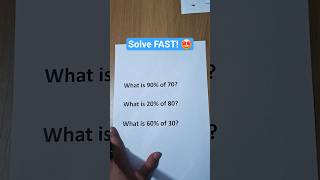 How to Calculate Percentages FAST!⚡ Easy Math Trick You’ll Never Forget! #maths #mathstricks