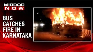 Karnataka: Bus catches fire in Vijayapura, five people injured so far