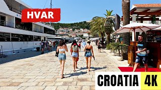 CROATIA 🇭🇷 [4K] HVAR — Daytime Walking Tour — AUGUST 2023