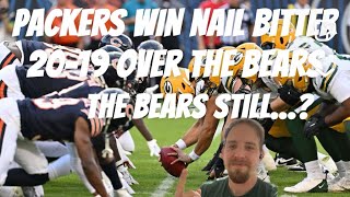 PACKERS BEAT THE CHICAGO BEARS OFF TIPPED FIELD GOAL 20-19! THE BEARS STILL….?