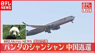 【速報】シャンシャン載せた飛行機が離陸…中国へ  成田空港