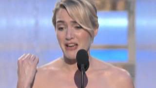 Kate Winslet thanks Leonardo DiCaprio and tells him she loves him! (Golden Globe Awards 2009)