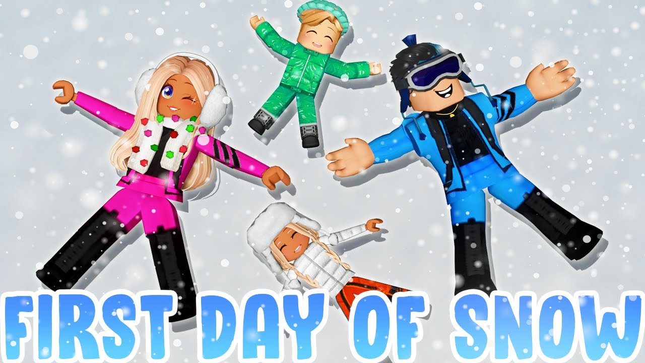 ️ FIRST DAY Of *SNOW* In BLOXBURG ☃️ - YouTube