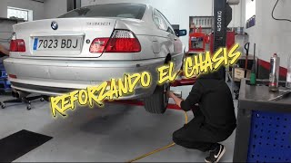 REFORZAMOS el CHASIS del E46 y SILENTBLOCKS de POLIURETANO-ASÍ ESTABA EL CHASIS…🚗