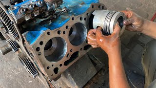 Ford Tractor Engine Rebuild #engine #farmtrac #rebuild #ford #3cylinder #mechanic #engineblock