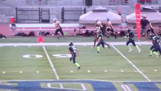 11 YR OLD FOOTBALL PLAYER HURDLES A DEFENDER!!!INSANE YOUTH FOOTBALL 80 Yard touchdown!!!