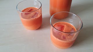 Fresh \u0026 Delicious Carrot Juice  with Grapefruit  and Ginger