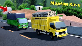 Truck Muatan Kayu Fuso dan Hino di Tanjakan Puncak Roblox CDID