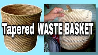 HOW TO WEAVE: Tapered WASTE BASKET / Trash Can