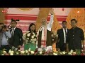 live pm modi attends jhumoir binandini 2025