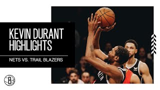 Kevin Durant Highlights | Brooklyn Nets vs. Portland Trail Blazers | 11.27.22