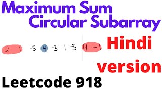 Maximum Sum Circular Subarray | Leetcode 918
