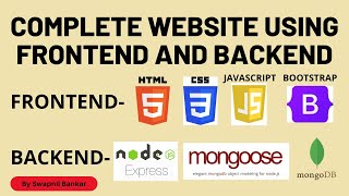 Complete Website Using HTML, CSS , JavaScript , Node.js, Express.js, Mongoose, MongoDB