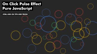 Pulse Effect On Click Using Pure JavaScript | HTML AND CSS TIPS AND TRICKS