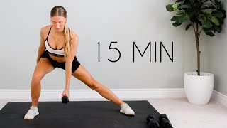 15 min NO JUMPING Full Body Strength (Apartment Friendly)