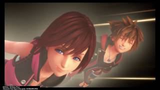 Kingdom Hearts 3 - Kairi Holding Sora's hand through the light Cutscene