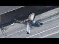 Plane crashes on 91 Freeway in Corona